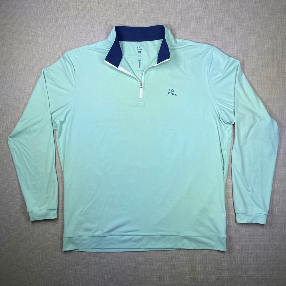 Rhoback Mens XL Quarter Zip Pullover Mint Green Performance Golf